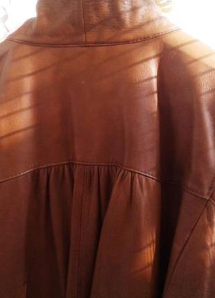 Удлиненная кожаная  куртка, плащ оверсайз, р. 46-486 фото