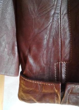 Качественный кожаный пиджак, куртка. р. 48-506 фото