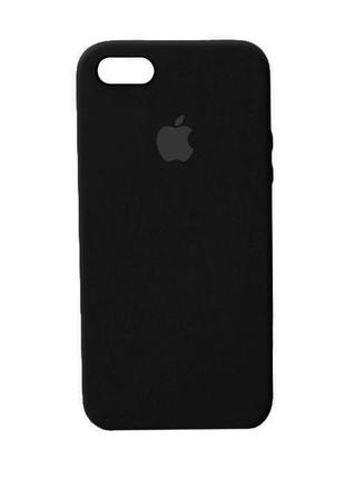 Чехол-бампер silicone case original для iphone 5/5s/se черного цвета