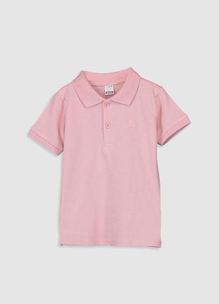 9-12/2-3/3-4/4-5 лет фирменная новая тенниска футболка поло стильному мальчику розовая lc waikiki
