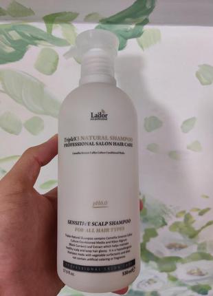 Бессульфатный органічний шампунь la'dor triplex natural shampoo, 530 мл2 фото