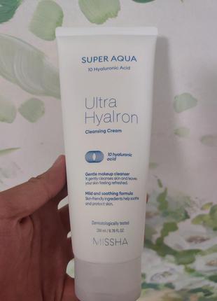 Пенка для очищения лица missha super aqua ultra hyalron cleansing foam, 200 мл2 фото