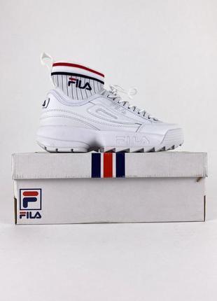 Fila disruptor 2 eco sockfit all white