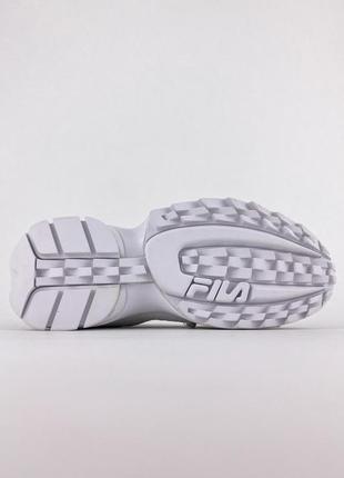 Fila disruptor 2 eco sockfit all white8 фото