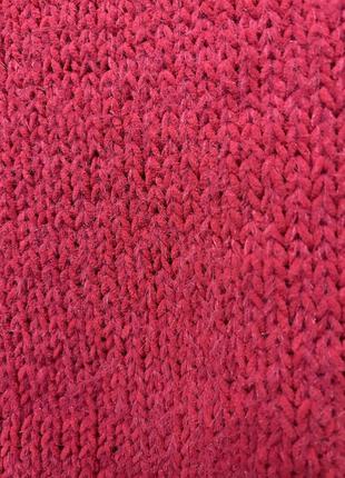 Дуже красивий і стильний брендовий в'язаний светр-оверсайз рожевого кольору.5 фото