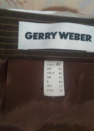 Юбка  ровная в мелкую  полоску  бренд  gerry weber4 фото