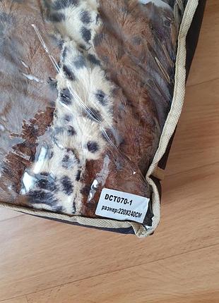 М'яке леопардове покривало 220*240 (р. євро) текстильний каприз