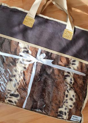 М'яке леопардове покривало 220*240 (р. євро) текстильний каприз