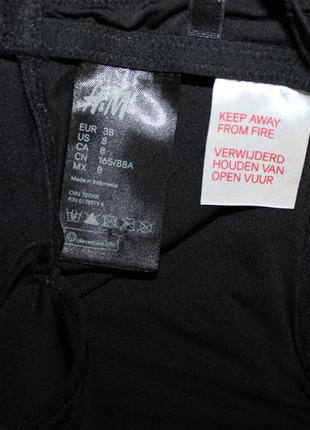 🌷 черный шикарный пеньюар микрофибра с кружевом s\m ночная рубашка неглиже от h&m5 фото