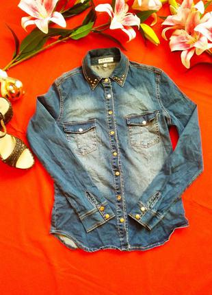 Стильный джинсовый комплект рубашка + джинсы размер 407 фото