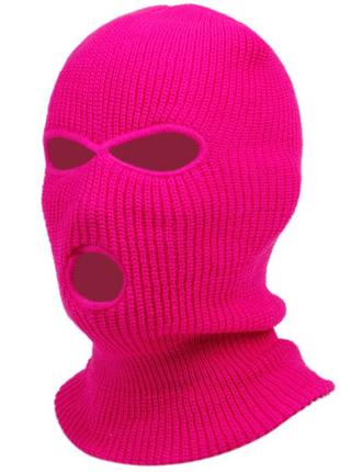 Балаклава маска (бандитка ) , унисекс розовая2 фото