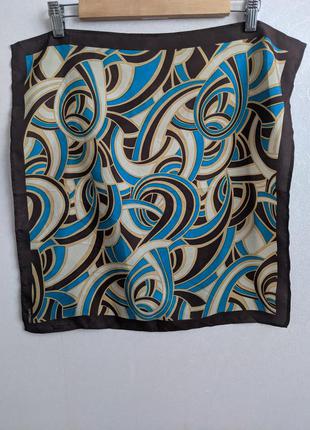 Шелковый платок с узором, 100% шелк3 фото