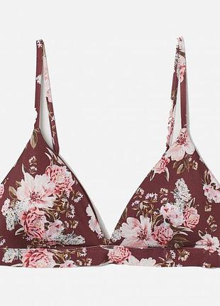 🌸 яркий верх от купальника от h&m  в цветочный принт