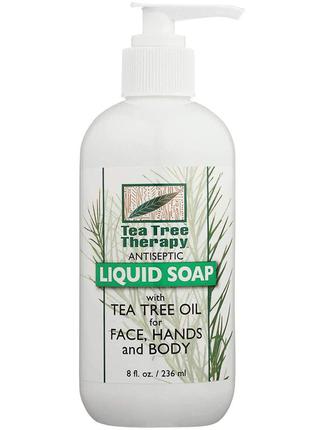 Жидкое мыло для лица, рук и тела с маслом чайного дерева tea tree therapy (сша)