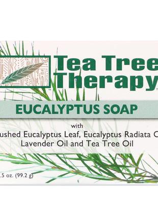 Відлущуючий кускове мило на рослинній основі «евкаліптова» tea tree therapy (сша)1 фото