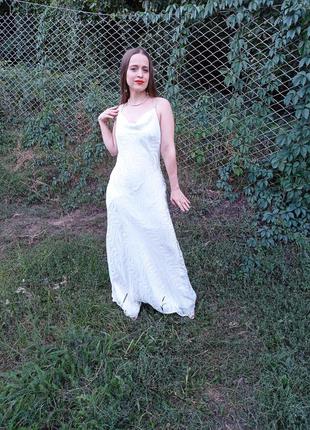 Платье шёлк натуральный макси платье невесты от monsoon6 фото
