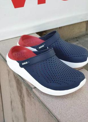 Крокс лайтрайд клог сині crocs literide clog navy/pepper2 фото