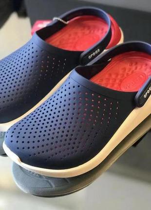 Крокс лайтрайд клог сині crocs literide clog navy/pepper4 фото