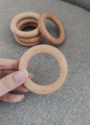 Деревянное кольцо 70 мм для слингобус, грызунков и макраме (бук)2 фото