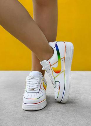 Nike air force white rainbow  кроссовки найк аир форс наложенный платёж купить4 фото