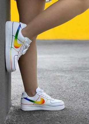 Nike air force white rainbow  кроссовки найк аир форс наложенный платёж купить6 фото