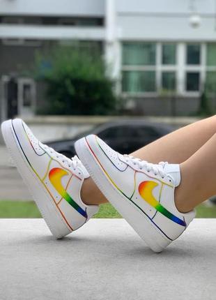 Nike air force white rainbow  кроссовки найк аир форс наложенный платёж купить5 фото