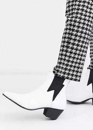Шкіряні черевики козаки осінні демісезонні asos челсі челси
