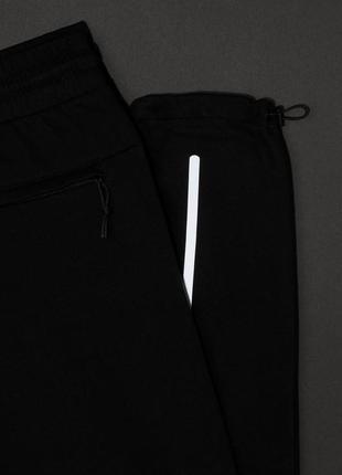 Чорні спортивні штани утеплені-унісекс4 фото