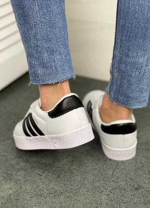 Кеды женские adidas sambarose black/white3 фото