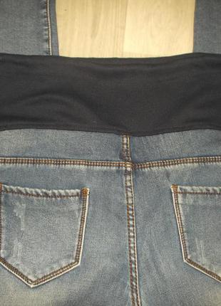 Стильные тёплые джинсы мом для беременных.2 фото