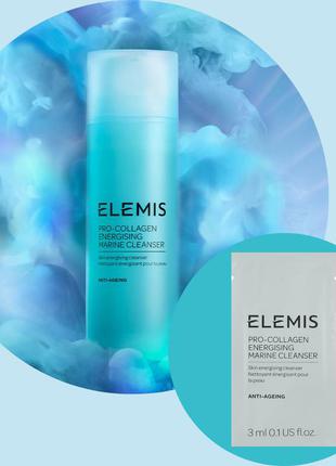 Пробник elemis pro-collagen energising marine cleanser - освіжаючий відновлюючий гель-очисник, 3ml.