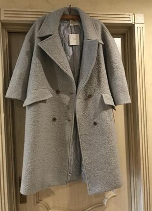 Пальто буклє, шикарне і на зиму і на осінь, 7/8 рукав, тепле на підкладці