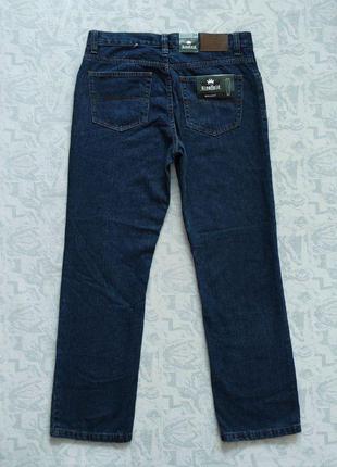 Нові класичні чоловічі джинси прямого крою - колір синій без потертостей, брюки прямі джинси7 фото