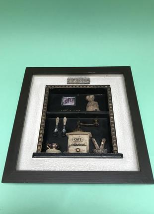 Картина 3d кофемолка декор кофе