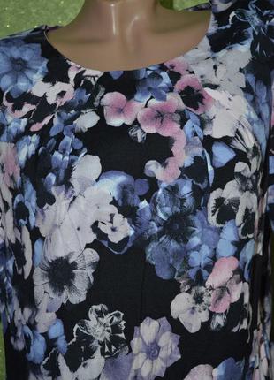Вискозное платье в цветочный принт2 фото