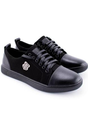 Мужские черные туфли на шнуровке кроссовки3 фото