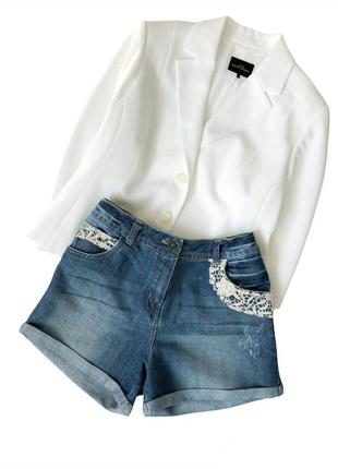 Шорти з мереживом висока талія