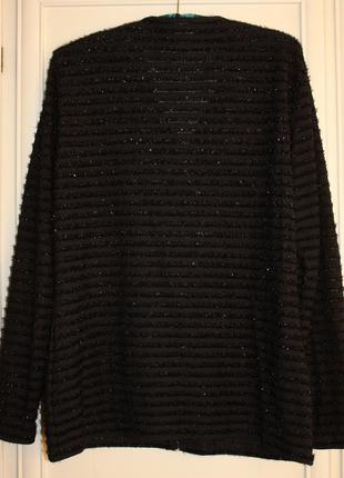 Блуза lucia, нижняя, черная, с люрексом, v-образный вырез2 фото