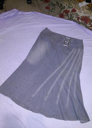 Стрейч,джинсова юбка blunche porte, большой размер, франция + акция!3 фото