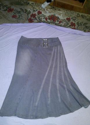 Стрейч,джинсова юбка blunche porte, большой размер, франция + акция!6 фото
