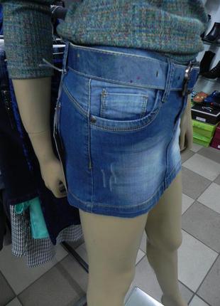 Крутая джинсовая мини юбка очень стильная и удобная4 фото