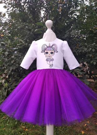 Нарядное платье лол для девочки на любой рост