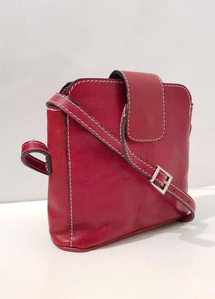 Незрівнянна шкіряна сумка crossbody borse in pelle італія2 фото