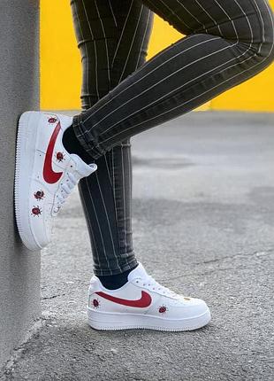 Кросівки унісекс nike air force white ladybug jordan staff custom unisex sneakers.