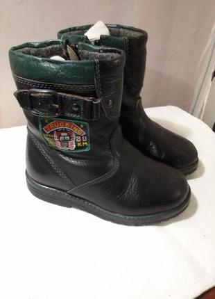 Кожаные сапоги зимние (стелька 15 см)  36