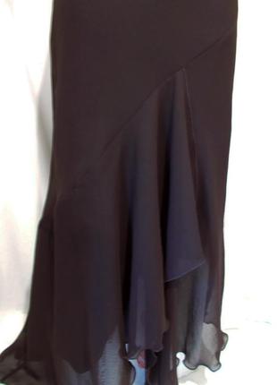 Новое шикарное шоколадное шифоновое вечернее платье 'yessica' 46р4 фото