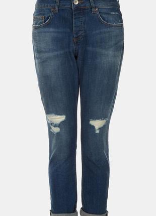 Джинсы на высокий рост topshop moto slouch slim boy рваные джинсы высокая посадк  w30/l36 eur40/uk12