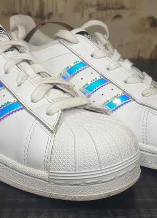 Кроссовки adidas superstar c голограмными полосками2 фото