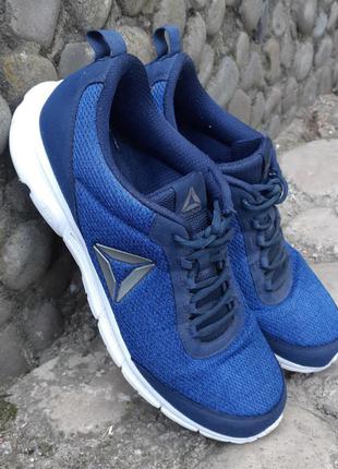 Мужские кроссовки спортивные для бега синие текстильные низкие reebok speedlux 3.0 cn18093 фото