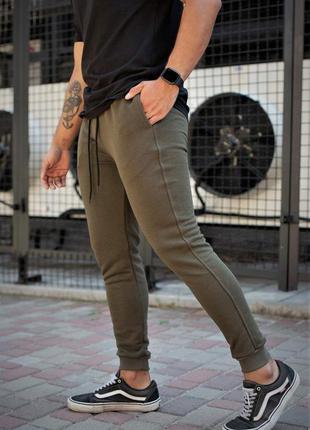 Спортивні штани чоловічі basic khaki1 фото